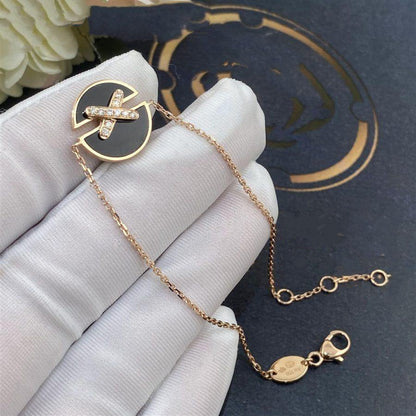 [Solara Jewelry]JEUX DE BRACELET ONYX PINK GOLD DIAMOND