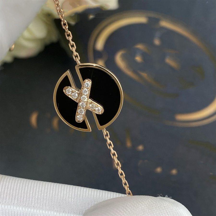 [Solara Jewelry]JEUX DE BRACELET ONYX PINK GOLD DIAMOND