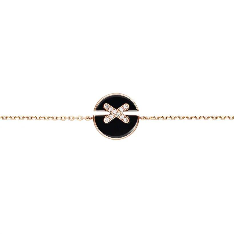 [Solara Jewelry]JEUX DE BRACELET ONYX PINK GOLD DIAMOND