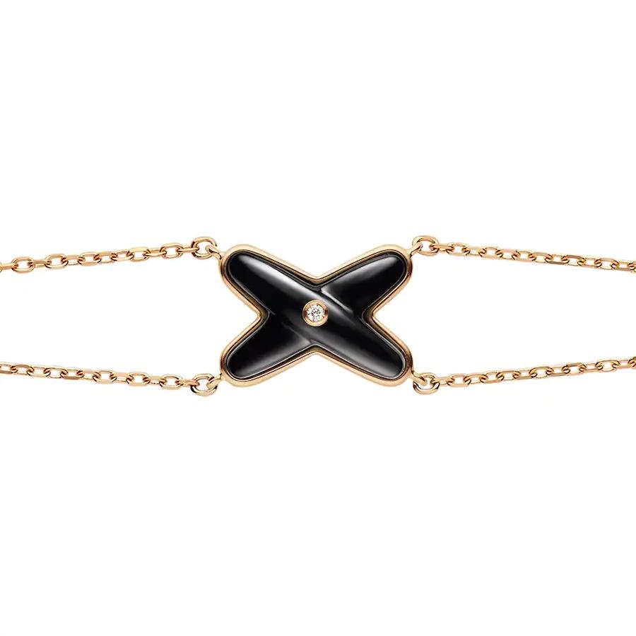 [Solara Jewelry]JEUX BRACELET ONYX PINK GOLD 1 DIAMOND
