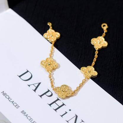 [Solara Jewelry]CLOVER 5 MOTIFS BRONZING BRACELET