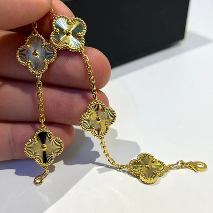 [Solara Jewelry]CLOVER 5 FLOWERS LASER BRACELET