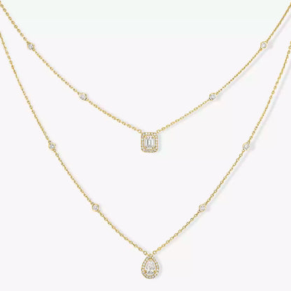 [Solara jewelry]Diamond Necklace My Twin 2 Rows