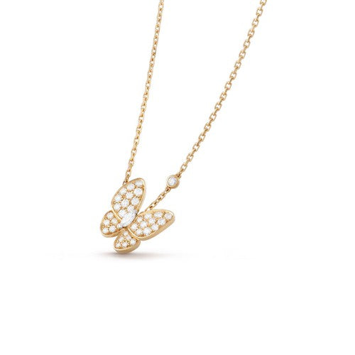[Solara Jewelry]BUTTERFLY DIAMOND NECKLACE