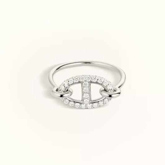 [Solara Jewelry]RONDE SMALL SILVER DIAMOND RING