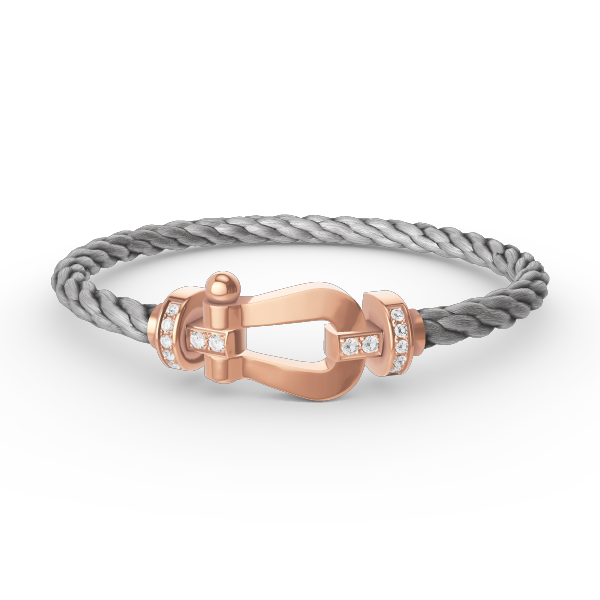 [Solara Jewelry]FORCE LARGE HORSESHOE HALF DIAMOND BRACELET ROSE GOLD