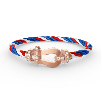 [Solara Jewelry]FORCE LARGE HORSESHOE HALF DIAMOND BRACELET ROSE GOLD