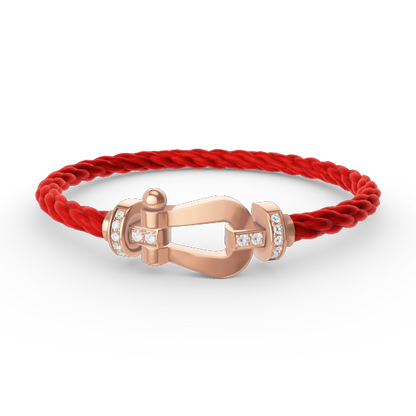 [Solara Jewelry]FORCE LARGE HORSESHOE HALF DIAMOND BRACELET ROSE GOLD