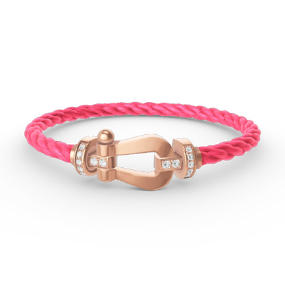 [Solara Jewelry]FORCE LARGE HORSESHOE HALF DIAMOND BRACELET ROSE GOLD