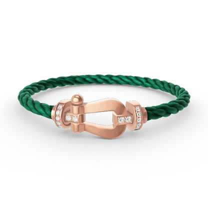 [Solara Jewelry]FORCE LARGE HORSESHOE HALF DIAMOND BRACELET ROSE GOLD