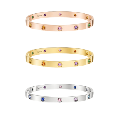 [Solara jewelry]2026 RAINBOW LOVE BRACELET 6.1MM  10 DIAMONDS