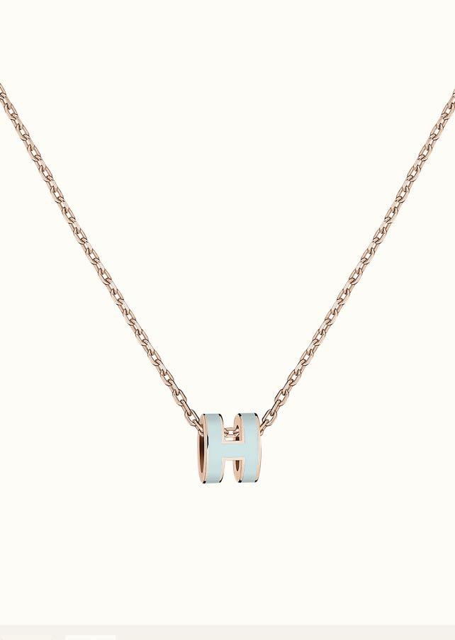 [Solara Jewelry]POP H LIGHT BLUE NECKLACE