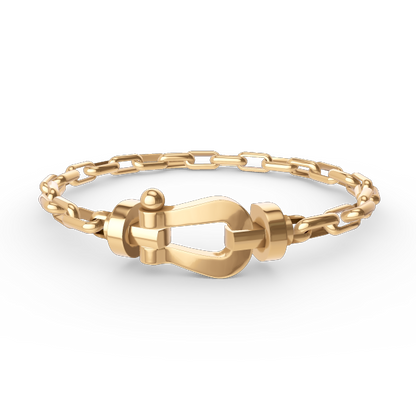 [Solara Jewelry]FORCE LARGE HORSESHOE CLASP  METAL BRACELET