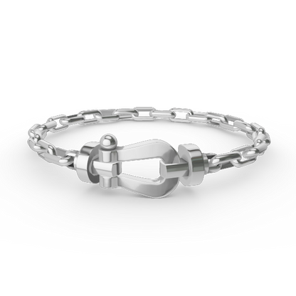 [Solara Jewelry]FORCE LARGE HORSESHOE CLASP  METAL BRACELET