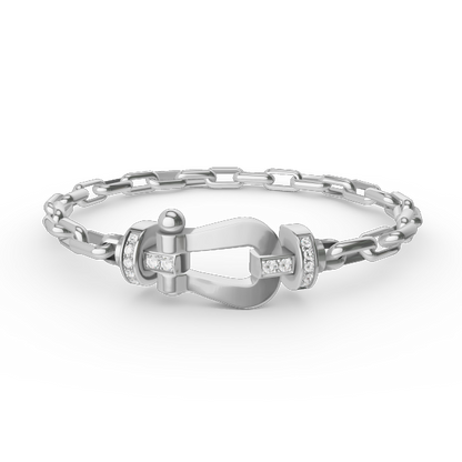 [Solara Jewelry]FORCE LARGE HORSESHOE CLASP  METAL BRACELET