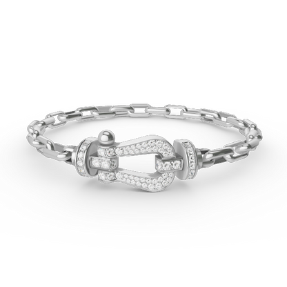 [Solara Jewelry]FORCE LARGE HORSESHOE CLASP  METAL BRACELET