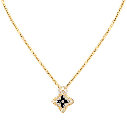 [Solara Jewelry]STAR PEDANT PINK GOLD DIAMOND NECKLACE