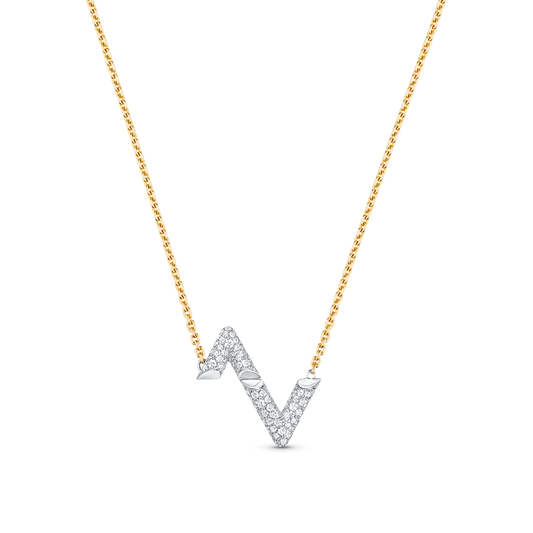 [Solara Jewelry]VOLT SILVER DIAMOND PEDANT NECKLACE