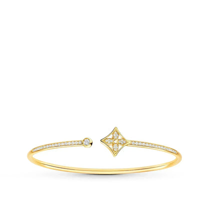 [Solara Jewelry]IDYLLE GOLD OPEN BRACELET DIAMOND PAVED