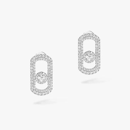 [Solara jewelry]So Move Pave_-Set Diamond Earrings in Silver