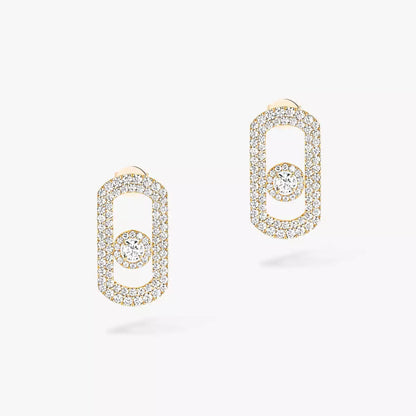 [Solara jewelry]So Move Pave_-Set Diamond Earrings in Silver