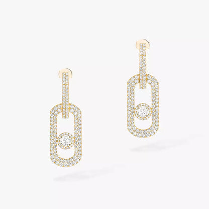 [Solara jewelry]So Move XL Pave_-Set Diamond Pendant Earrings