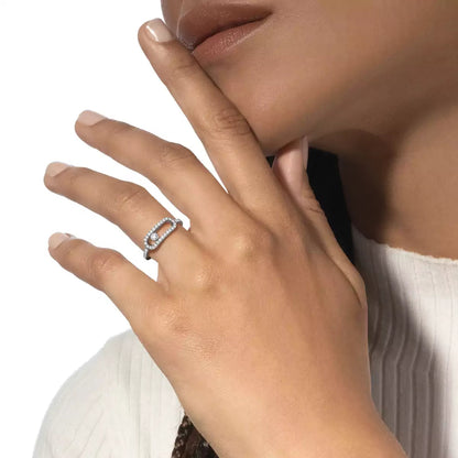 [Solara jewelry]Move Uno Diamond Ring in Gold