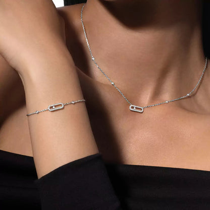 [Solara jewelry]Diamond Necklace Move Uno