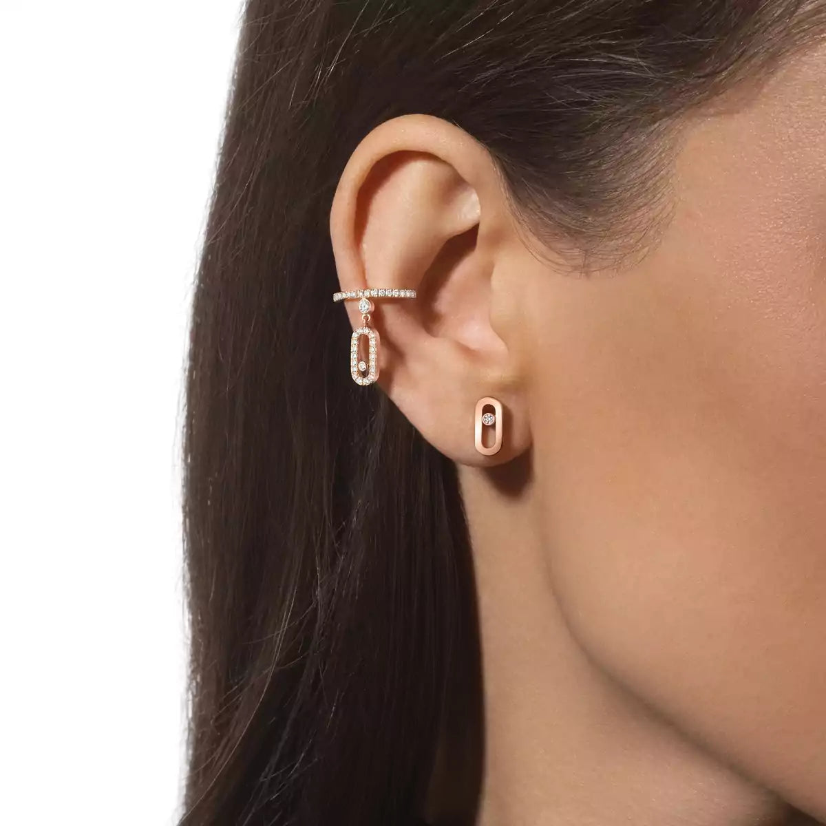 [Solara jewelry]Move Uno Diamond Stud Earrings