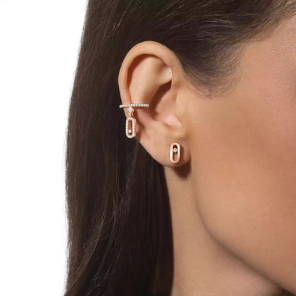 [Solara jewelry]Move Uno Diamond Stud Earrings
