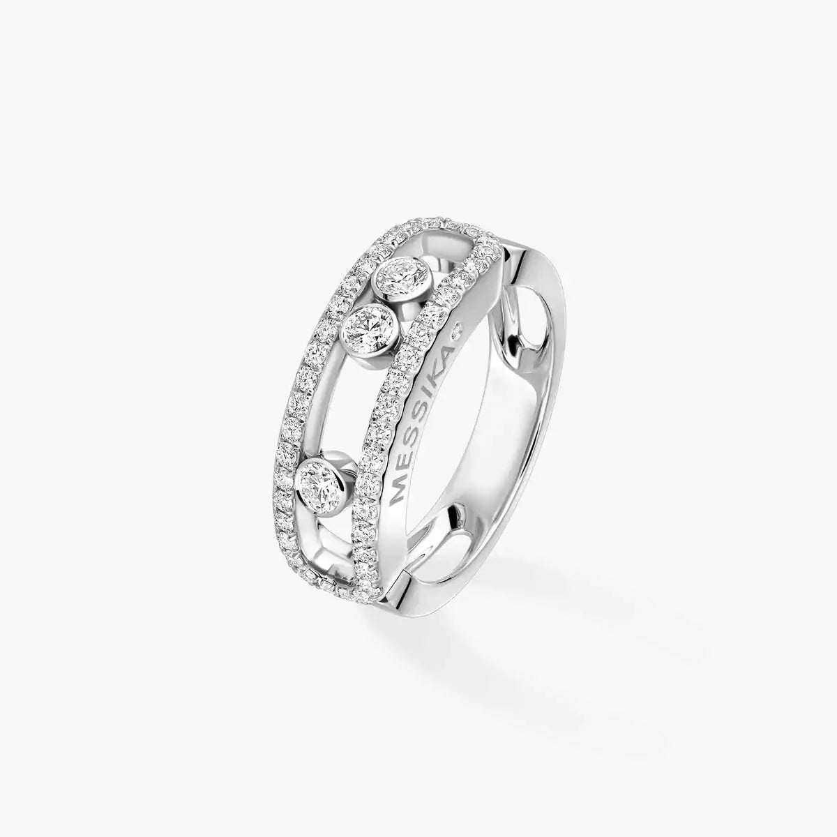 [Solara jewelry] Move Gold Diamond Pave_ Ring