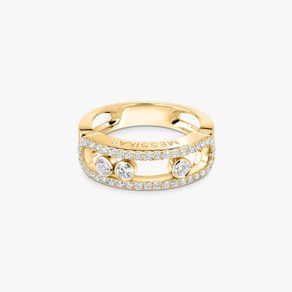 [Solara jewelry] Move Gold Diamond Pave_ Ring