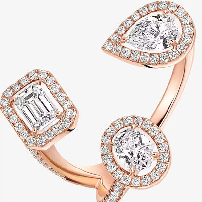 [[Solara jewelry] Diamond Ring 0,25ct My Twin Trilogy