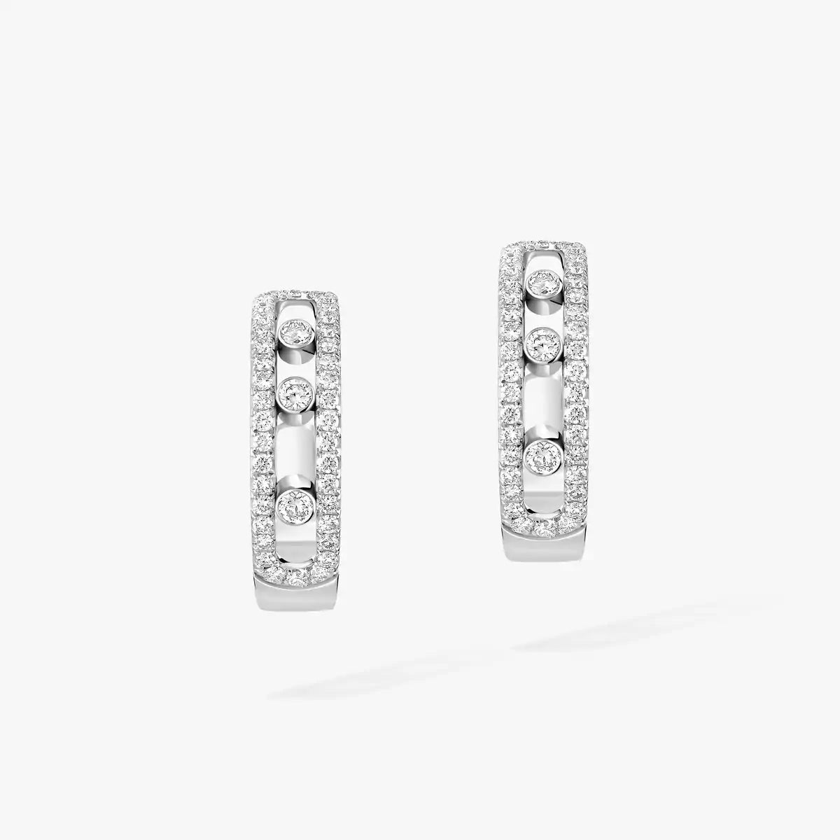 [Solara jewelry]Diamond Pave_ Hoop Earrings Move