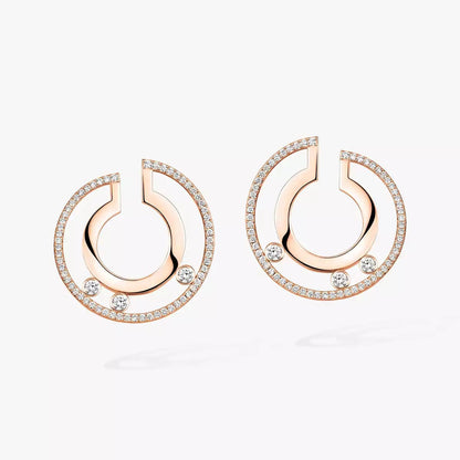 [Solara jewelry]Move Romane Small Diamond Hoop Earrings