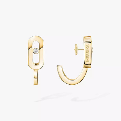 [Solara jewelry]Diamond Mini Hoop Earrings Move Classique