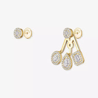 [Solara Jewelry] My Twin Trio  Diamond Earrings
