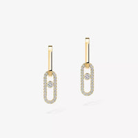 [Solara Jewelry]Move Link Diamond Earrings