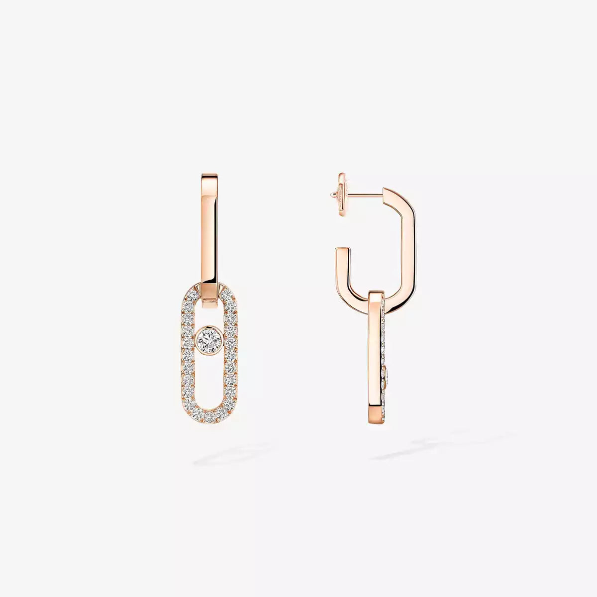 [Solara jewelry]Move Link Diamond Earrings