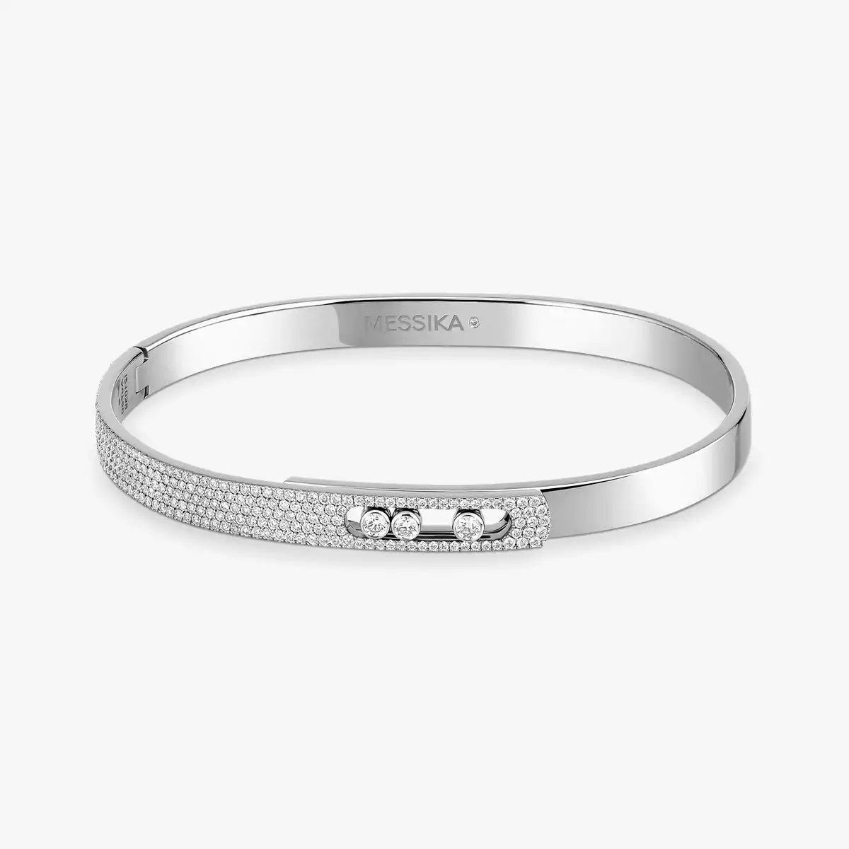 [Solara jewelry]Move Noa Rose Gold Pavé Diamond Bangle Bracelet