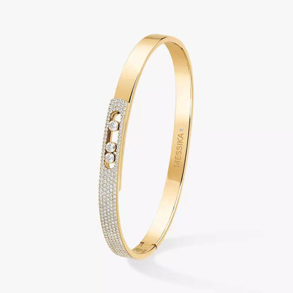 [Solara jewelry]Move Noa Rose Gold Pavé Diamond Bangle Bracelet