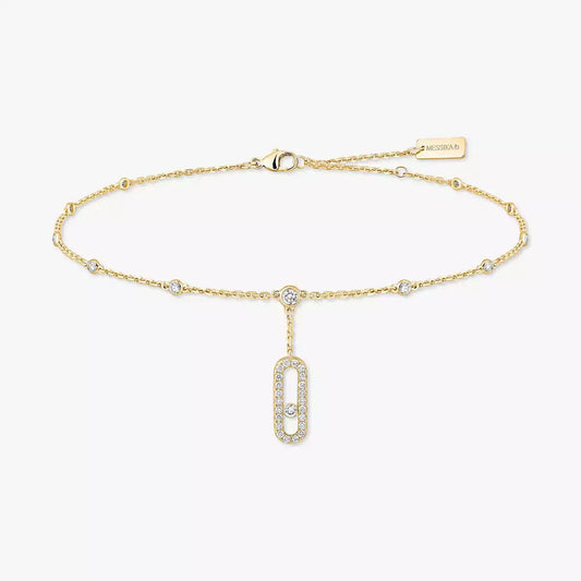 [Solara jewelry] Move Uno pavé ankle bracelet