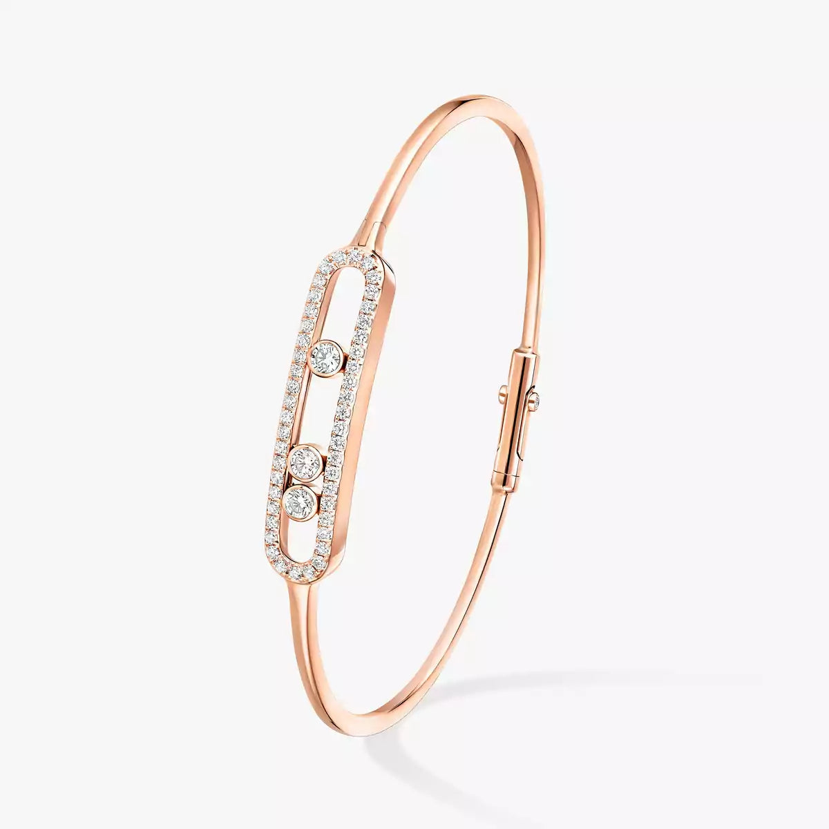 [Solara jewelry]Move Pavé Diamond Bangle Bracelet M