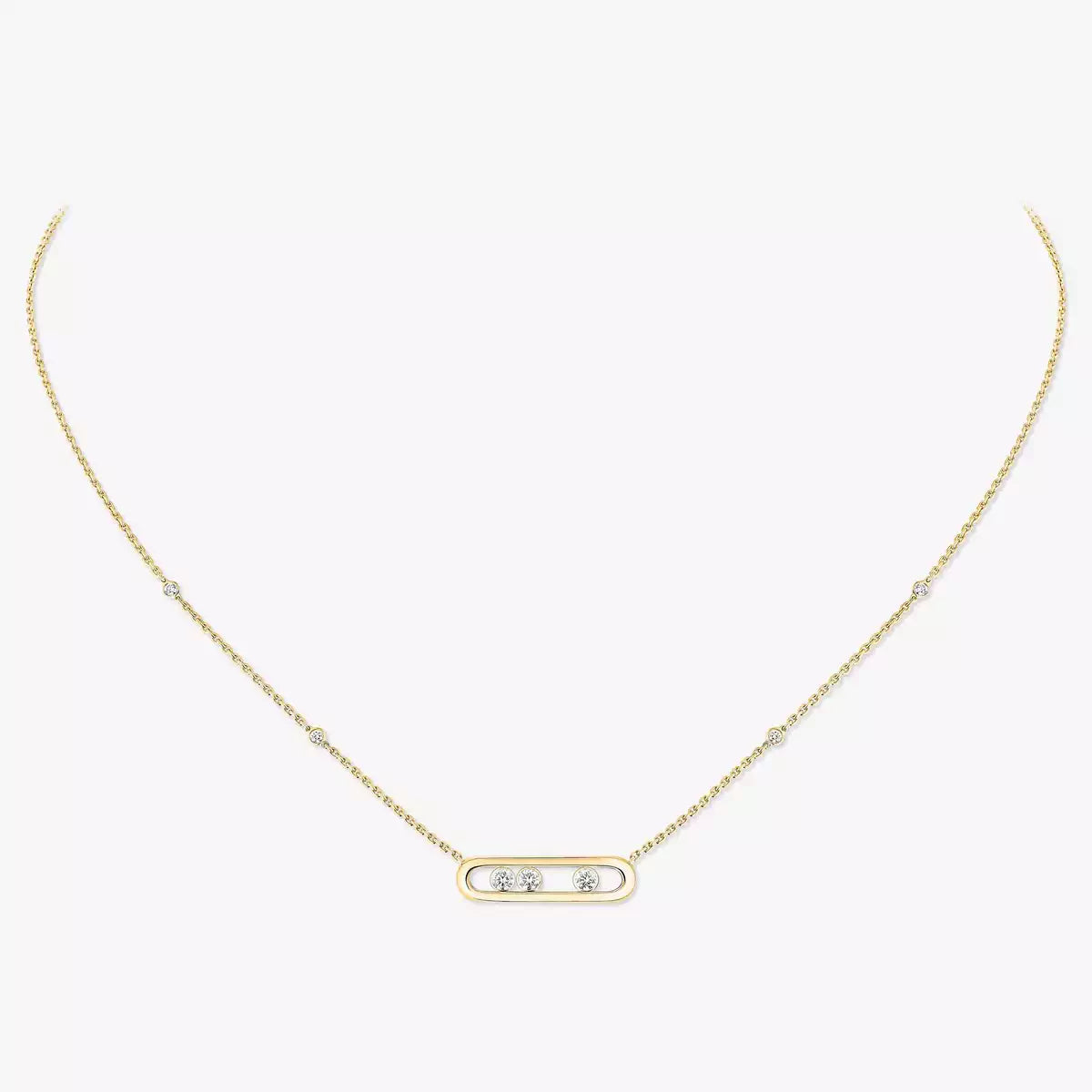 [Solara jewelry] Baby Move Gold Diamond Necklace