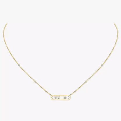 [Solara jewelry] Baby Move Gold Diamond Necklace