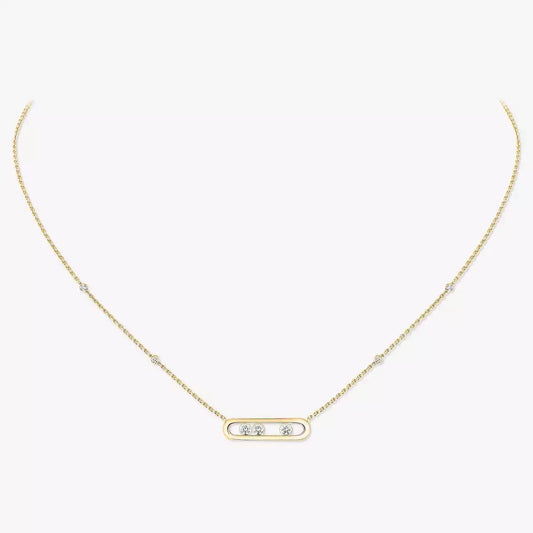 [Solara jewelry] Baby Move Gold Diamond Necklace