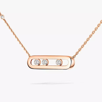 [Solara jewelry] Baby Move Gold Diamond Necklace