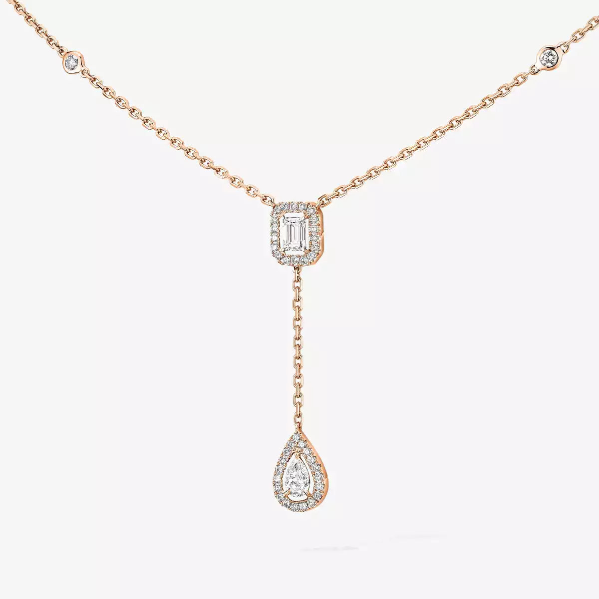 [Solara jewelry]Gold Diamond Tie Necklace