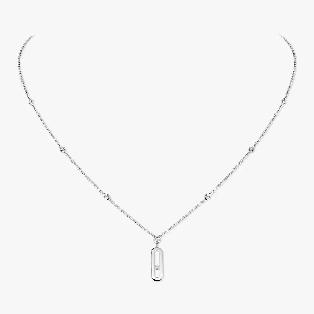 [Solara jewelry] Move Uno Gold Diamond Long Necklace