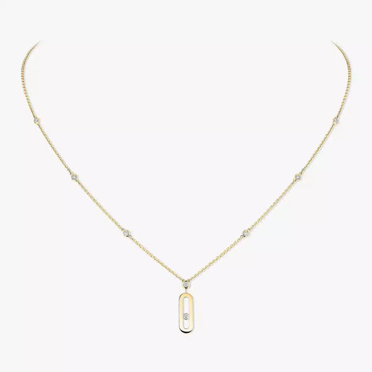 [Solara jewelry] Move Uno Gold Diamond Long Necklace